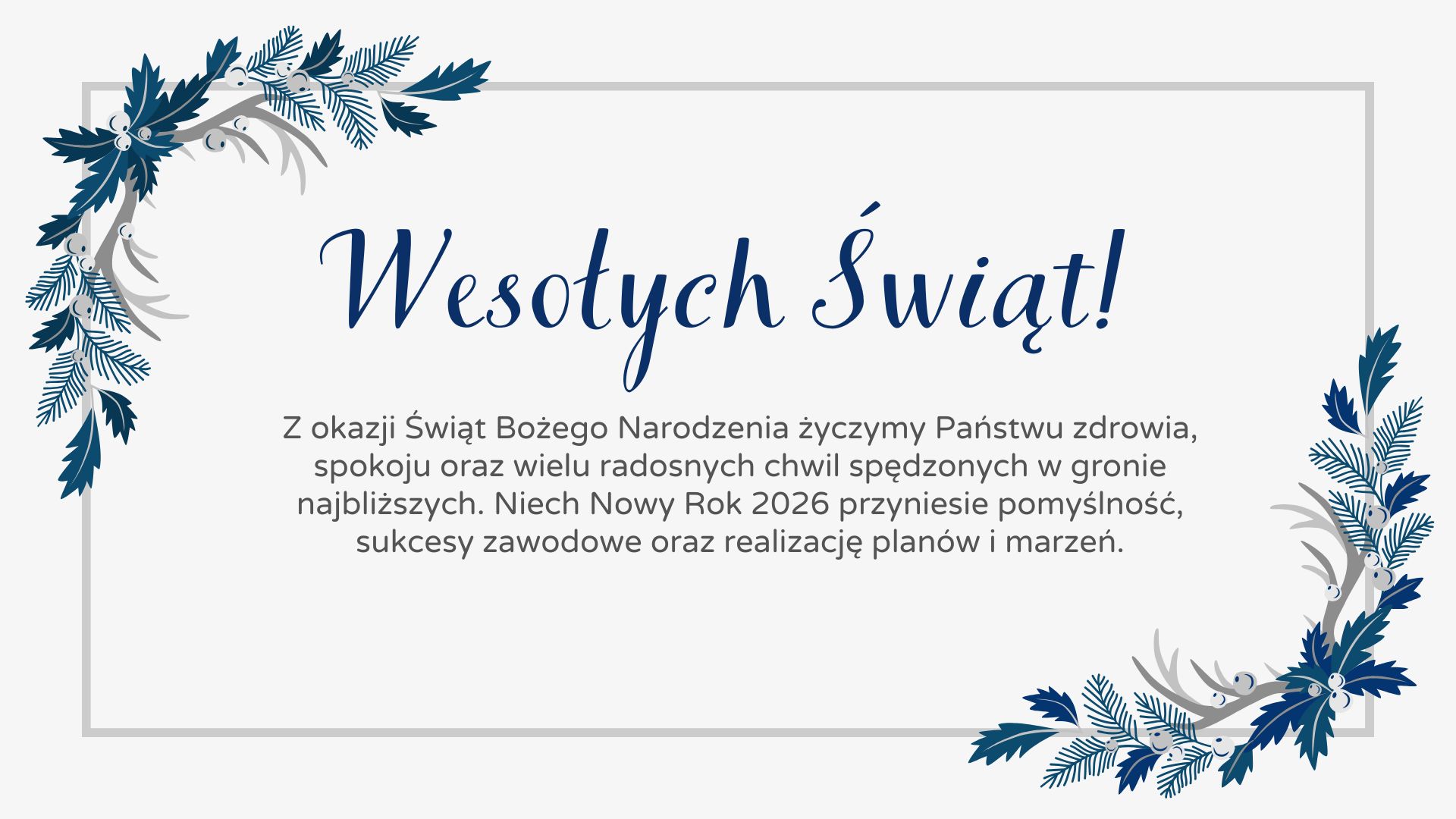 Życzenia świąteczne 2025